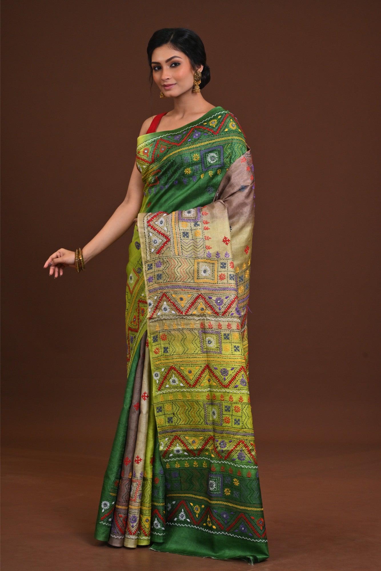 Tussar Dye Lambani Saree Thumbnail