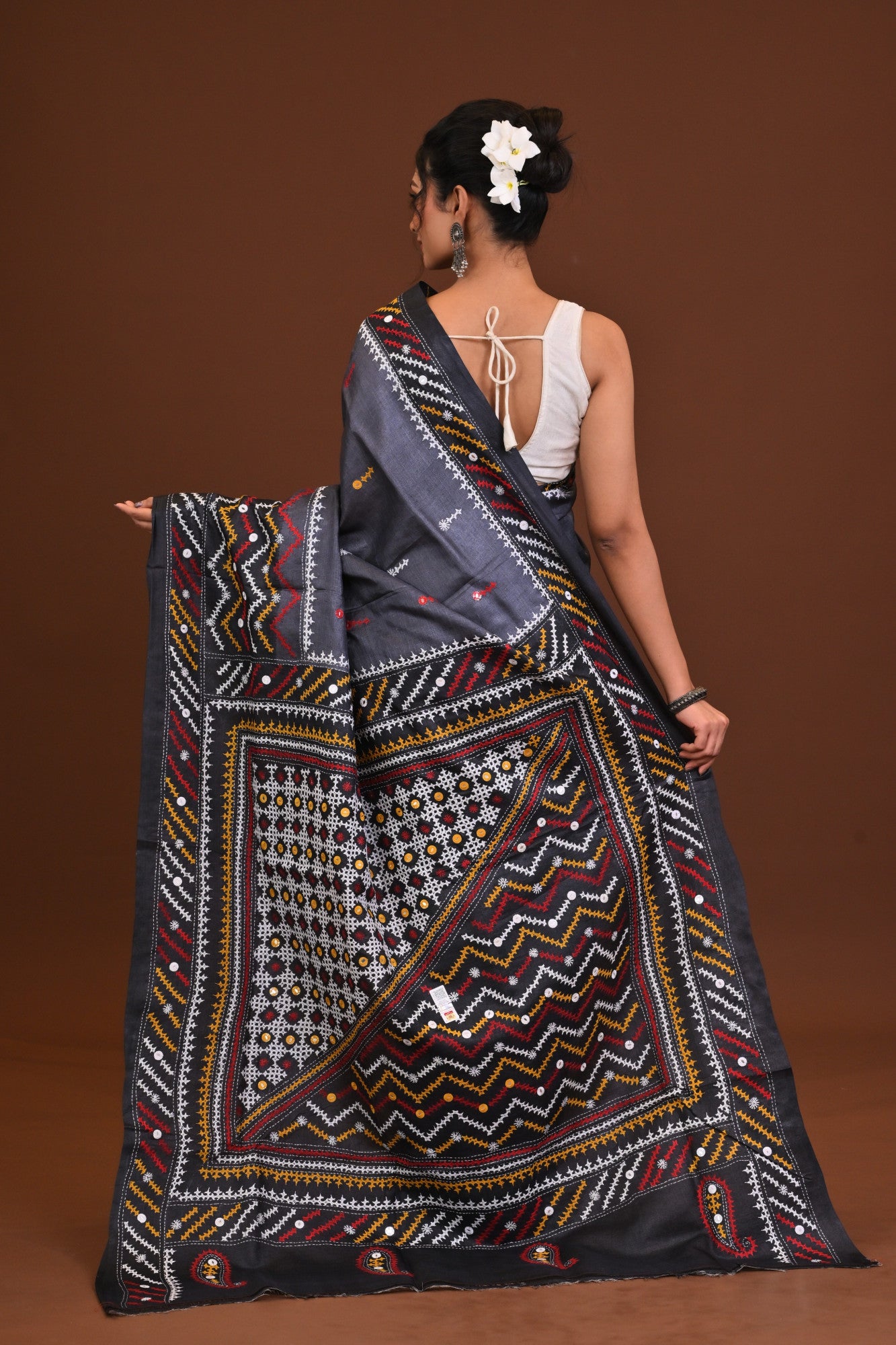 Tussar Fusion Kantha Saree Thumbnail