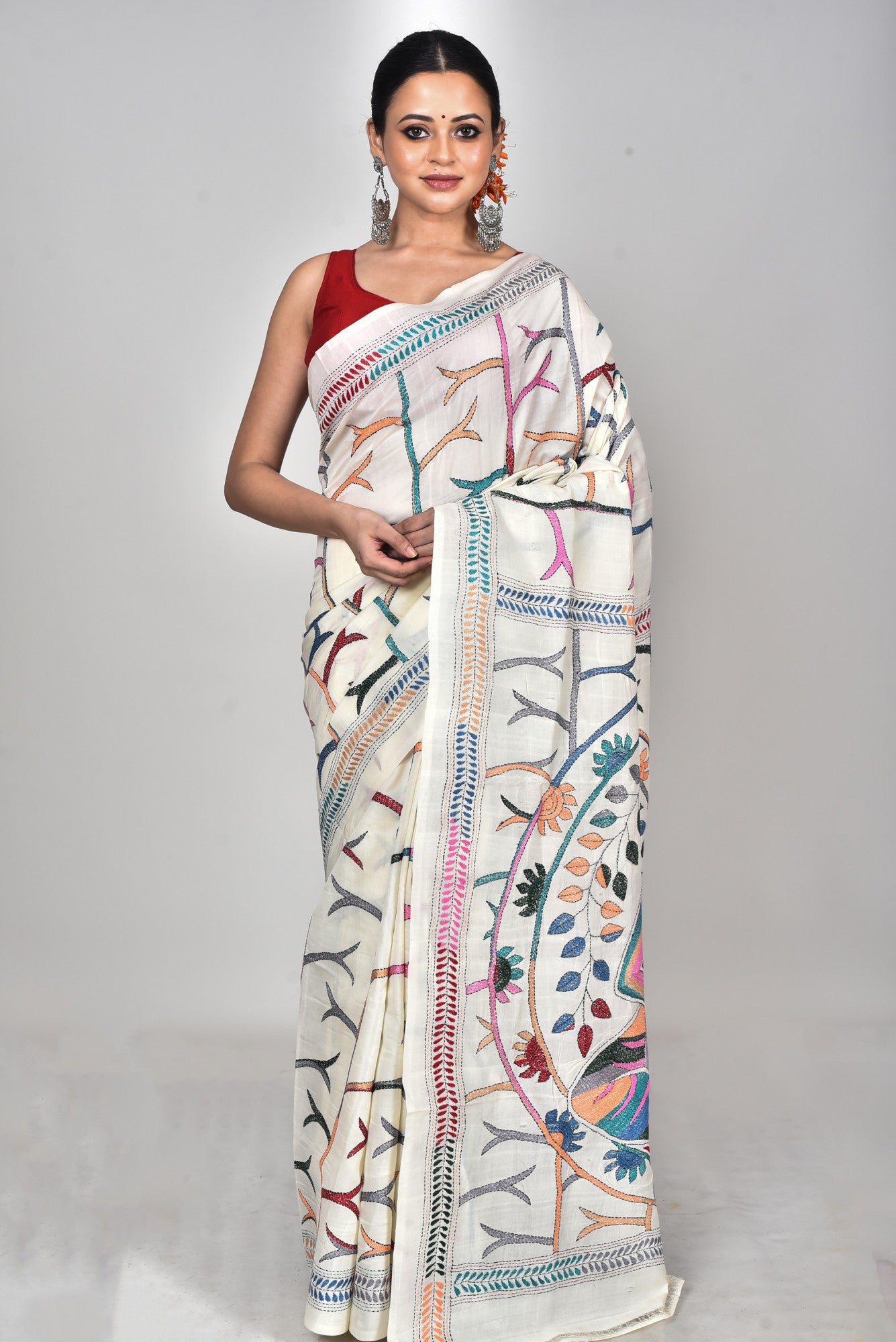 TUSSAR SILK KANTHA SAREE Thumbnail