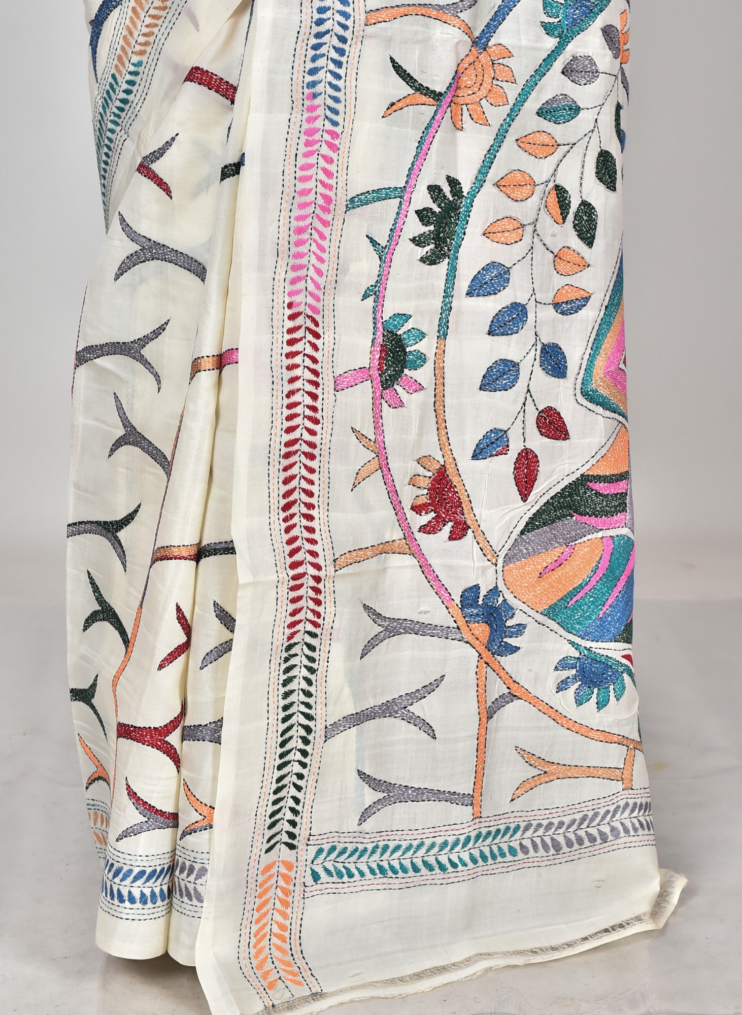 TUSSAR SILK KANTHA SAREE Thumbnail