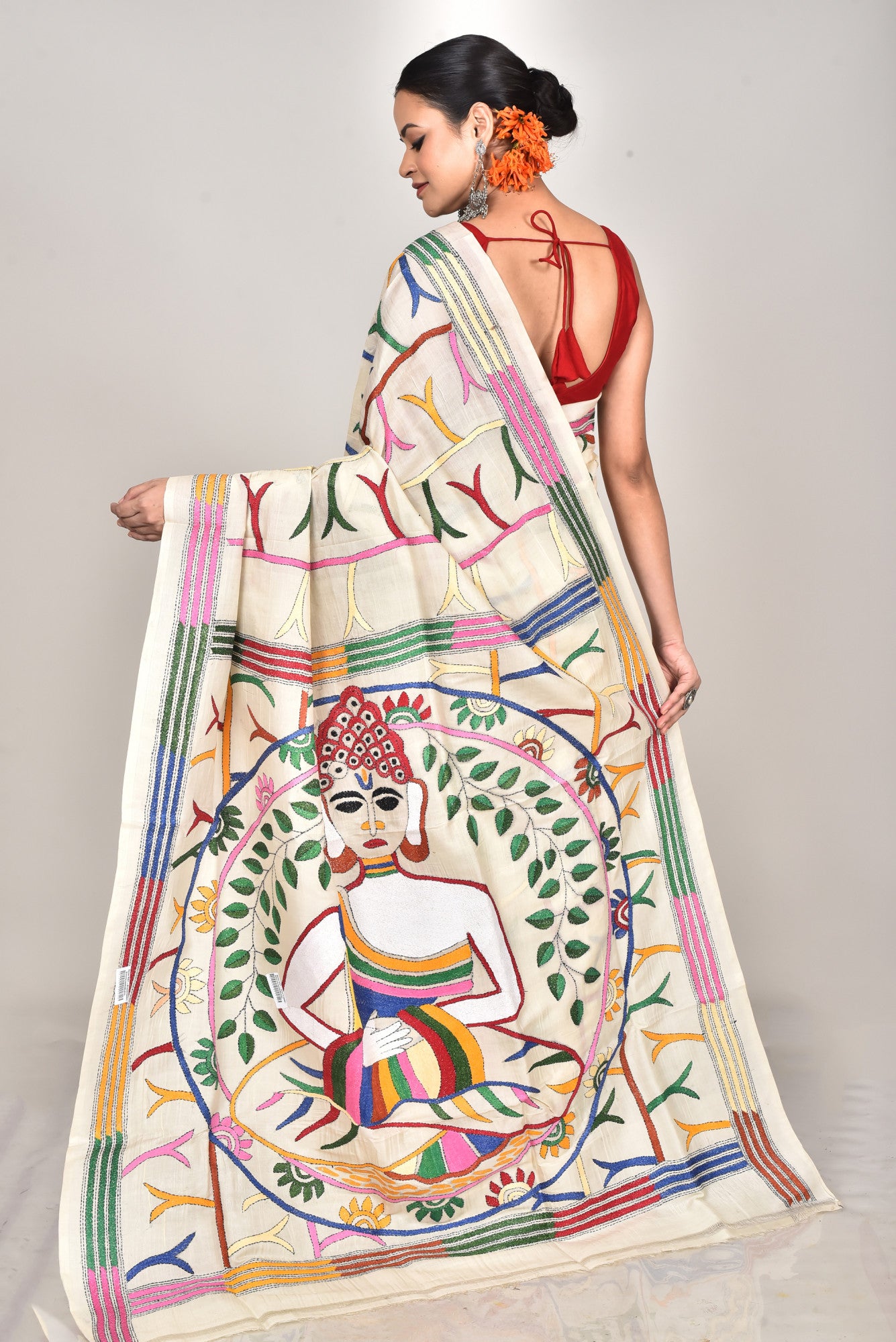 TUSSAR SILK KANTHA SAREE Thumbnail
