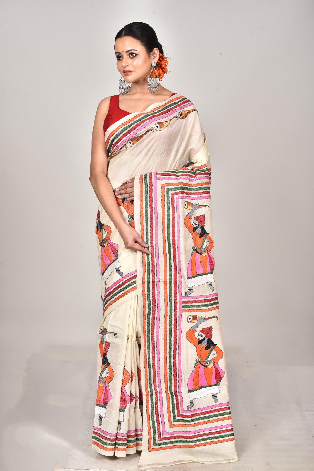 TUSSAR SILK KANTHA SAREE Thumbnail