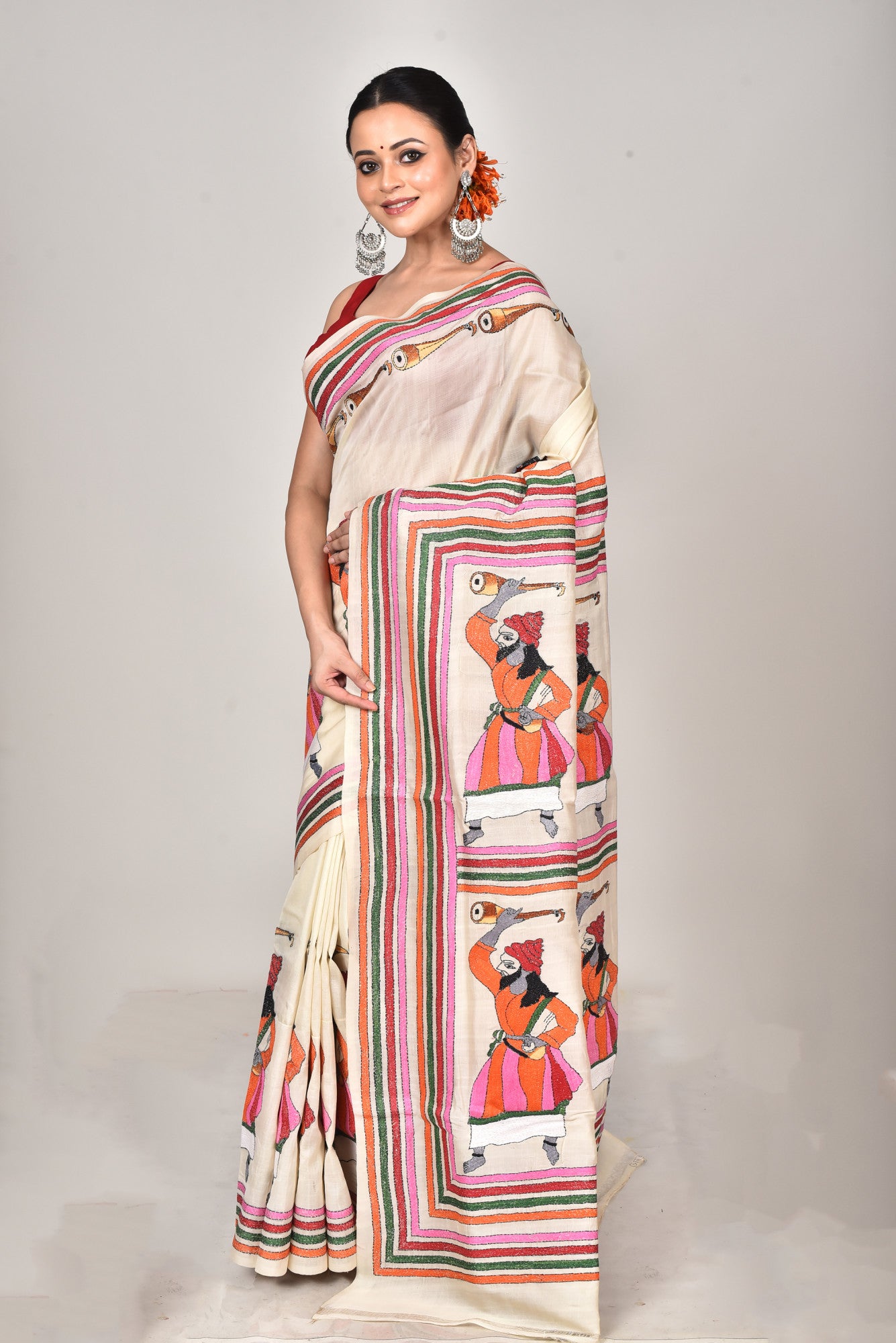 TUSSAR SILK KANTHA SAREE Thumbnail