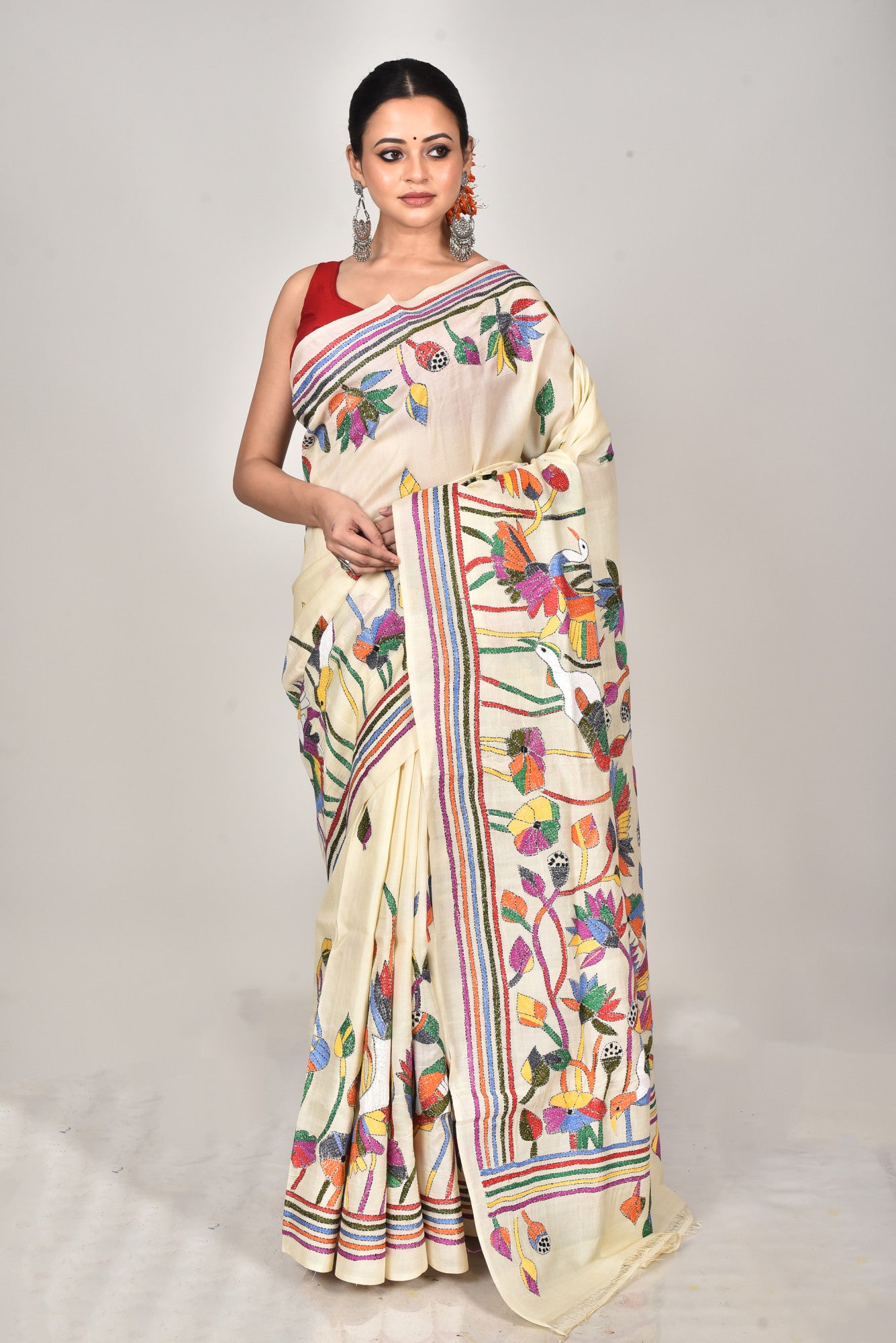 TUSSAR SILK KANTHA SAREE Thumbnail