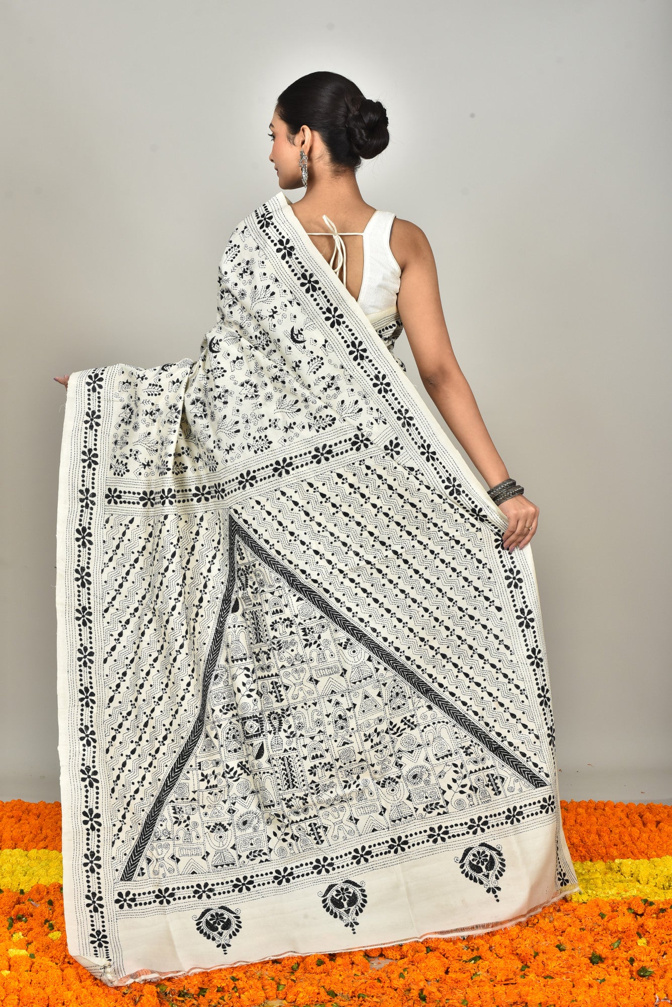 TOSSOR FUSION KANTHA SAREE