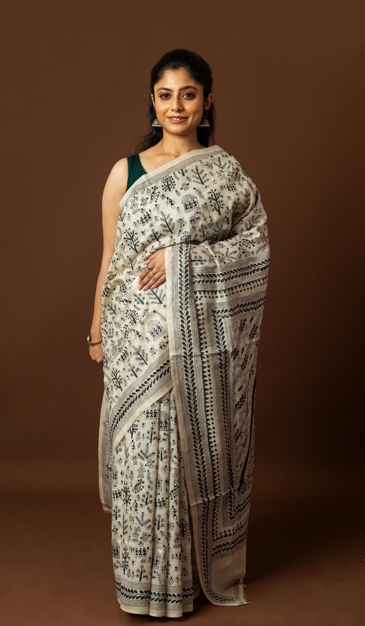 Tussar Silk Kantha Saree