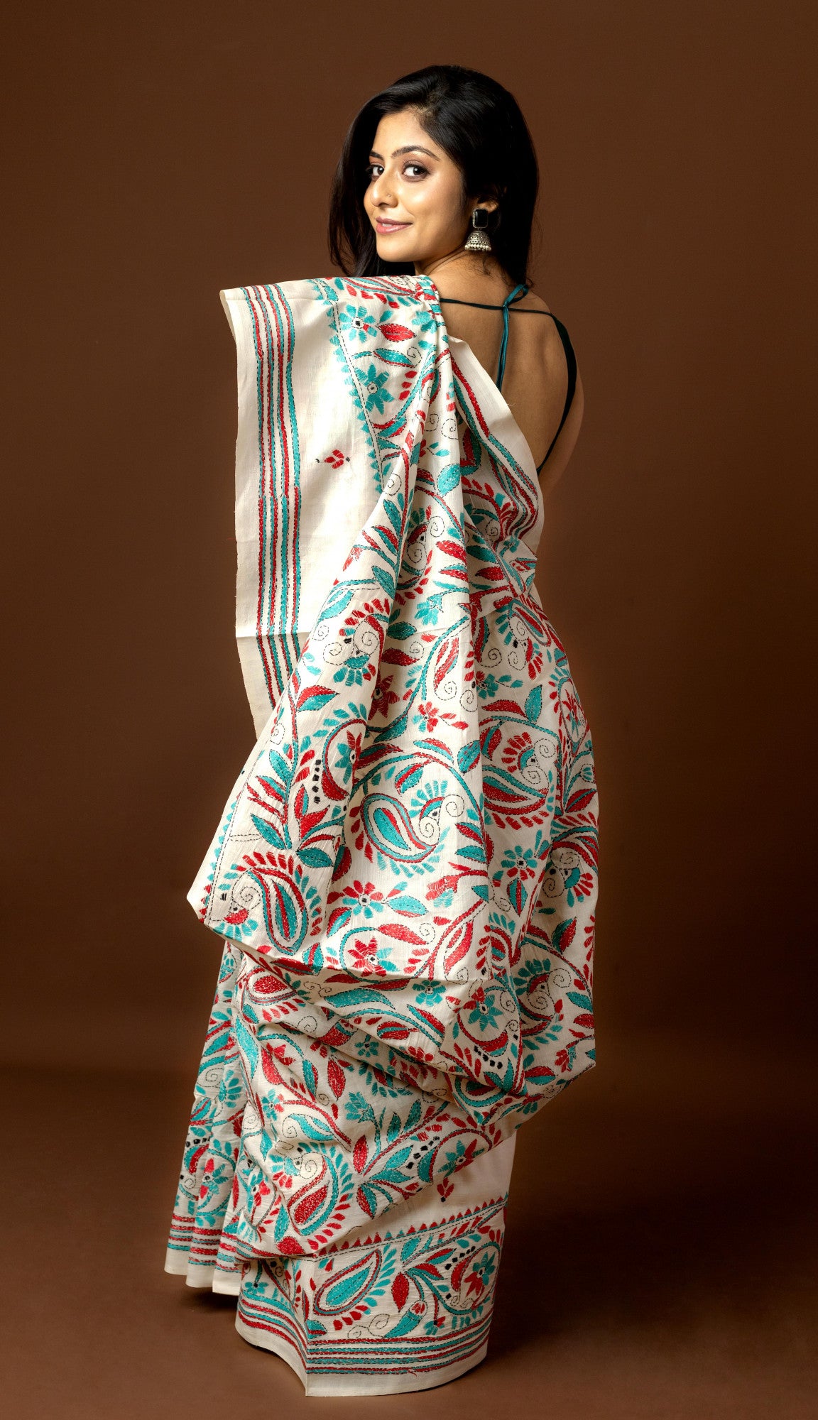 Tussar Silk Kantha Saree Thumbnail