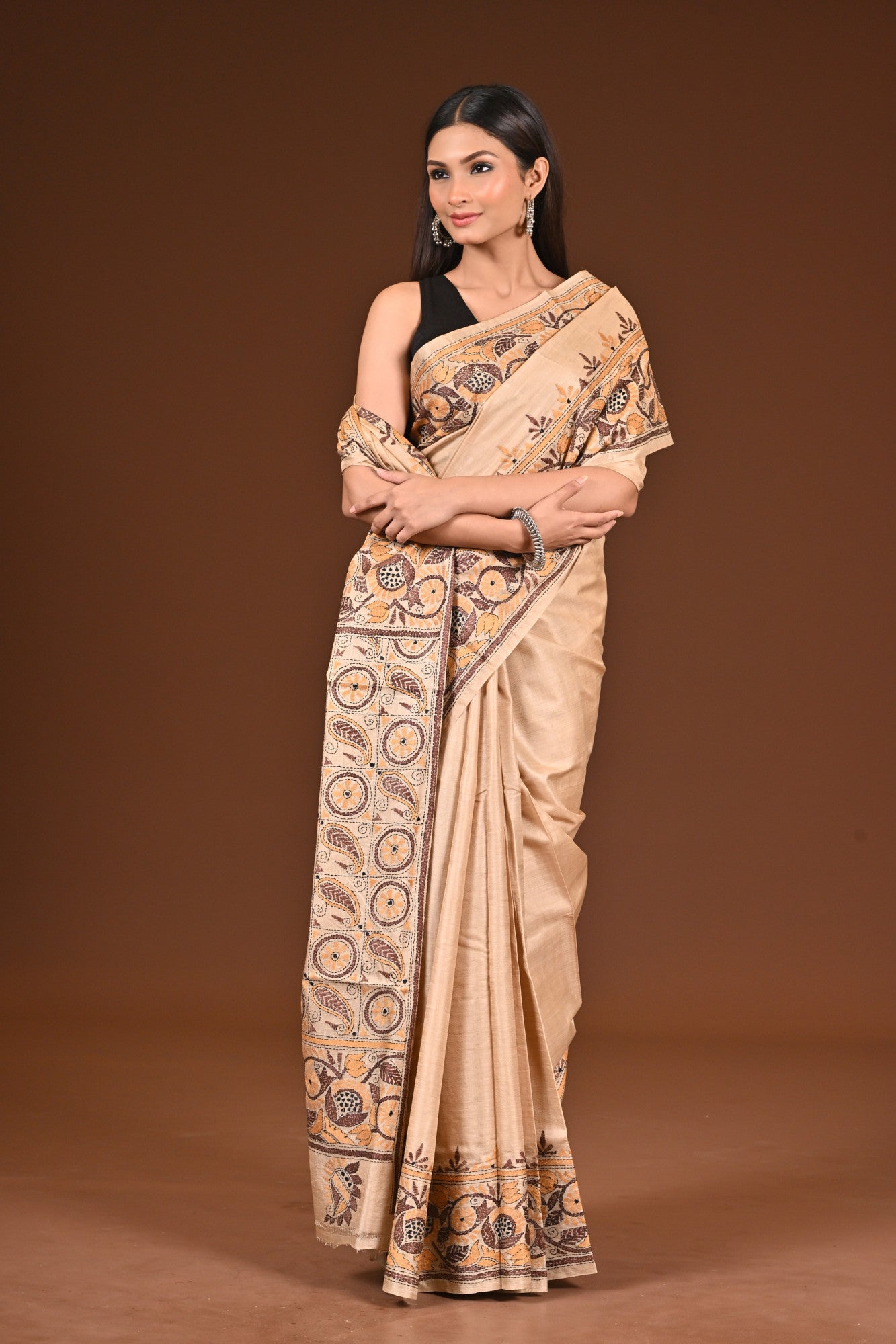 TUSSAR SILK KANTHA SAREE Thumbnail