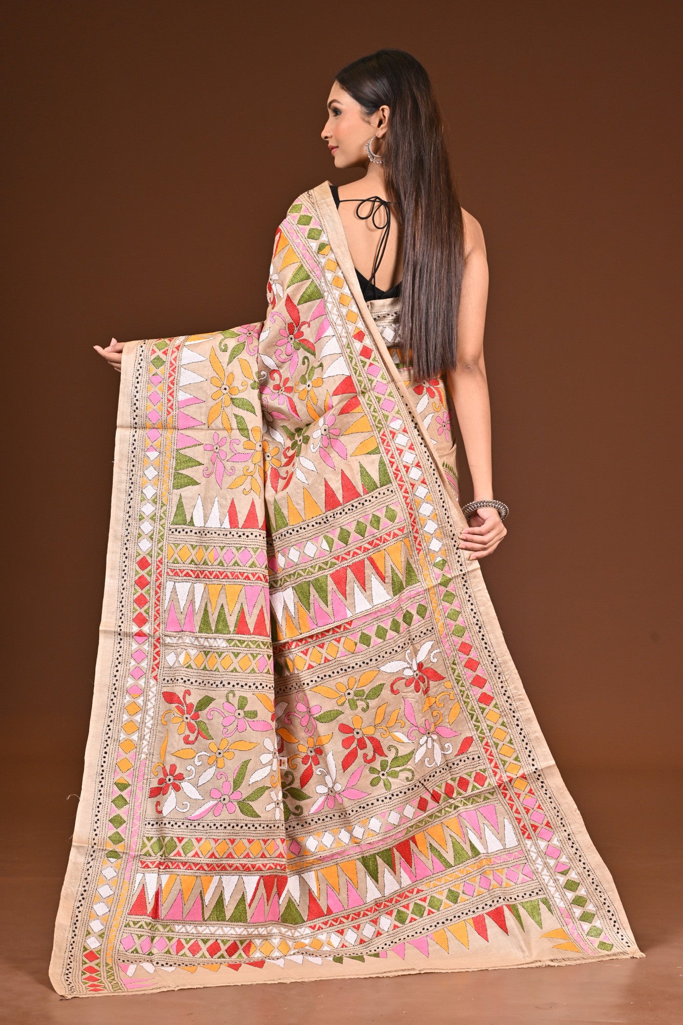 TUSSAR SILK KANTHA SAREE Thumbnail