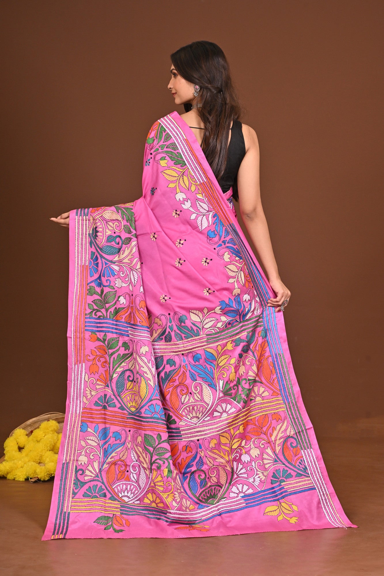 VIKASINI BLENDED SILK KANTHA SAREE Thumbnail